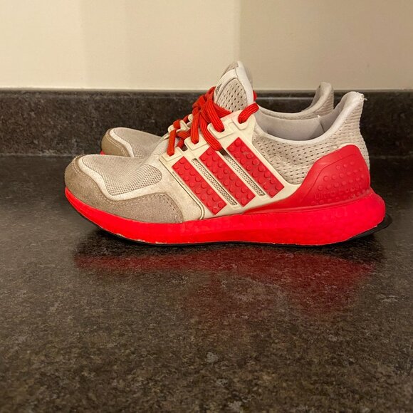 LEGO x Adidas Originals UltraBoost 21 J 'Color Pack - Red' - Size 3.5 - Picture 4 of 10
